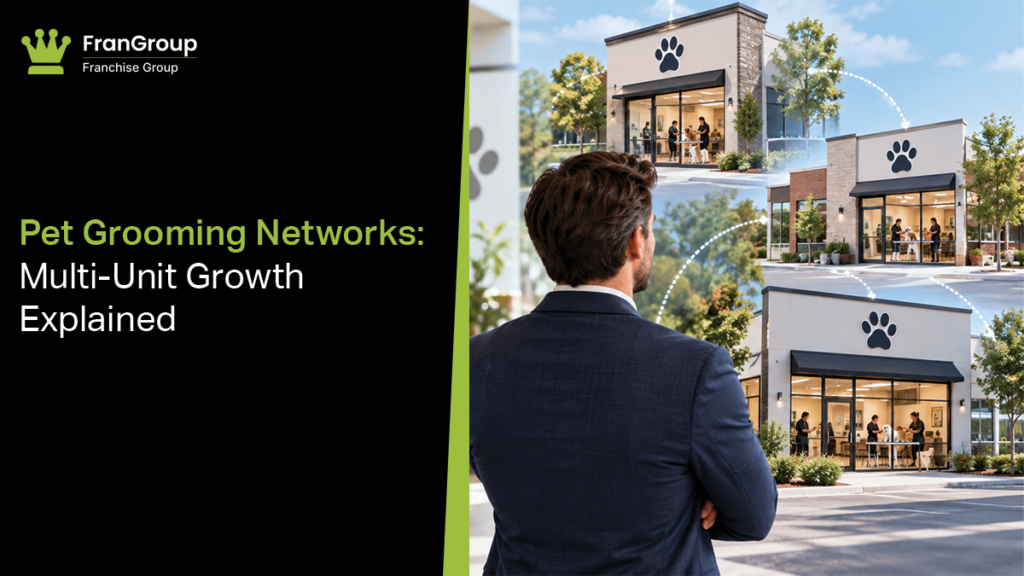 Pet network grooming multi-unit growth territory.