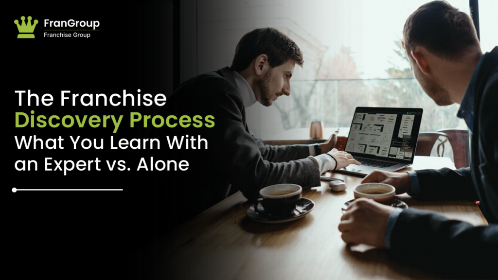 Franchise discovery process with expert versus alone.